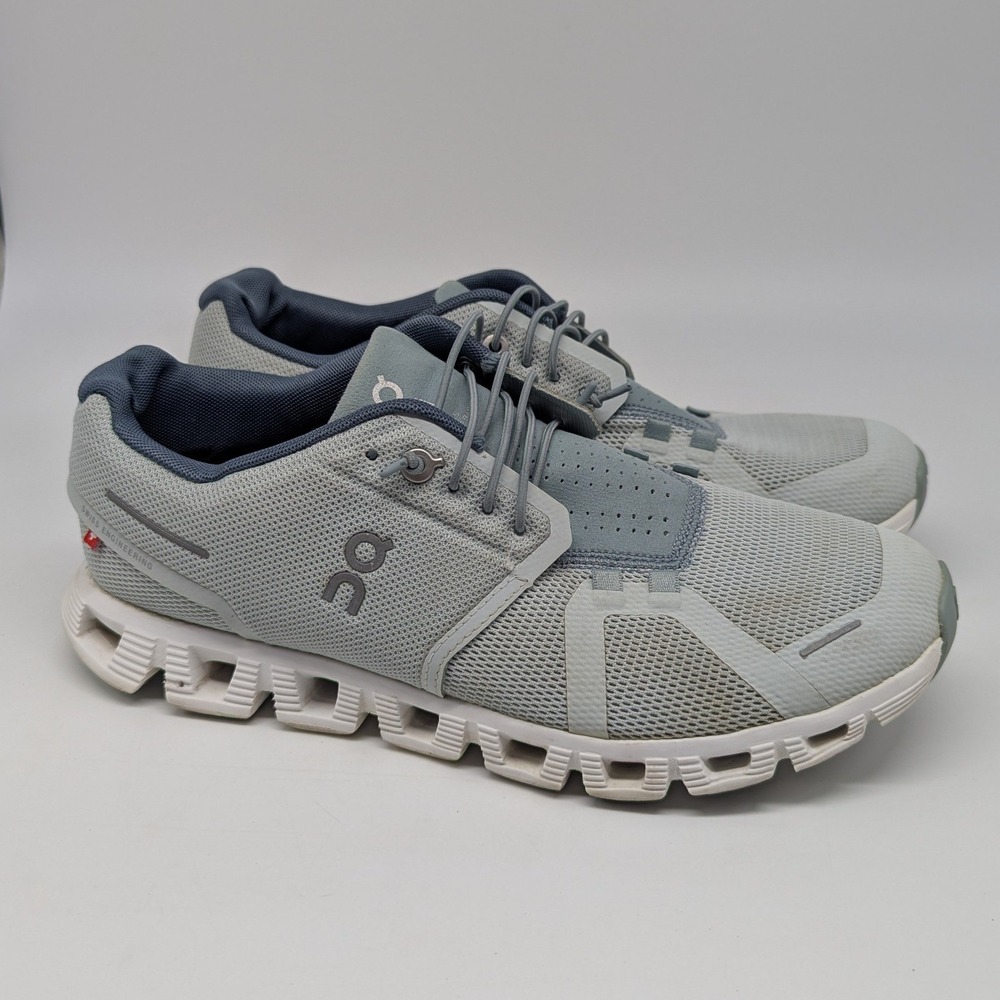 On Cloud 5 Running Shoes Womens Sz 9 Gray Low Top Sneakers Surf Cobble Athletic